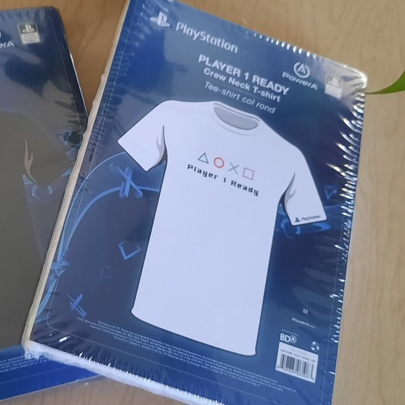 3/$15 Microsoft PlayStation 'Player 1 Ready' Graphic T-Shirt NWT! - White, M - Picture 1 of 12